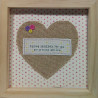 Framed Cross stitch - Thank You Teaching Assistant - Pink Dots
