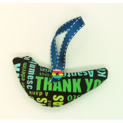 Thank You Fabric Bird and Poem Letterbox Gift Set