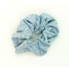 Set of 3 Floral Scrunchies - Blues and White