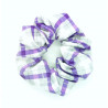 Purple & Silver Tartan Scrunchie