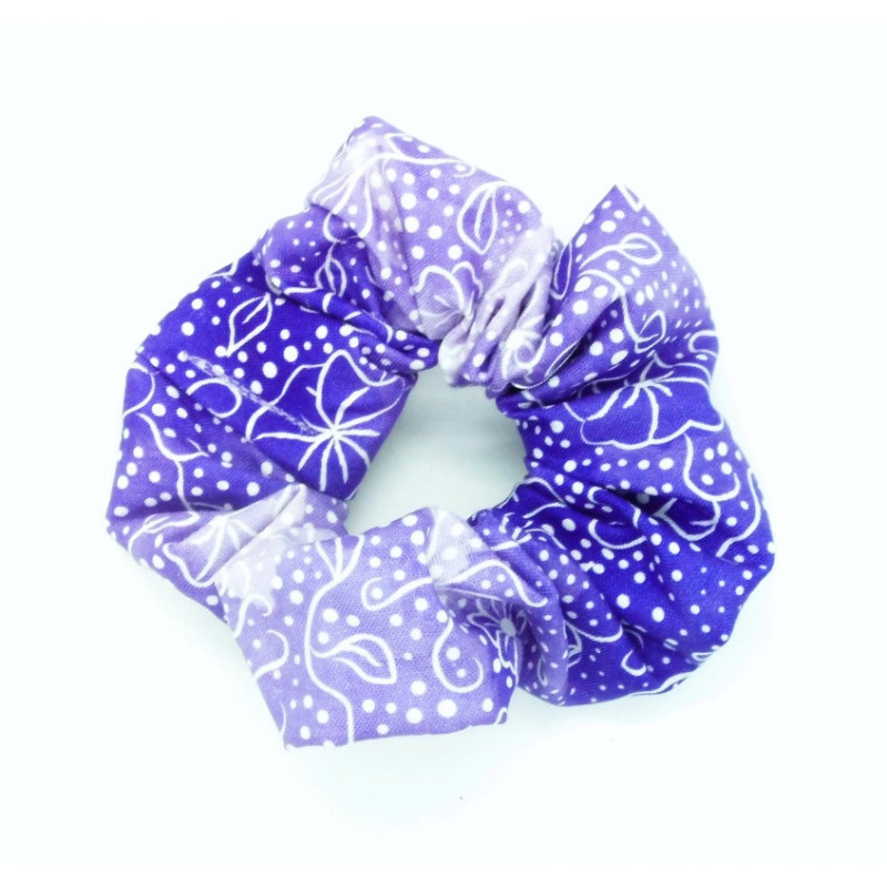 Purple Ombre Floral Scrunchie