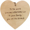 Heart Plaque - To the World You're A Mother