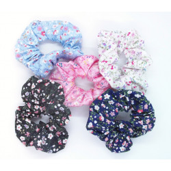 Set of 5 Floral Scrunchies