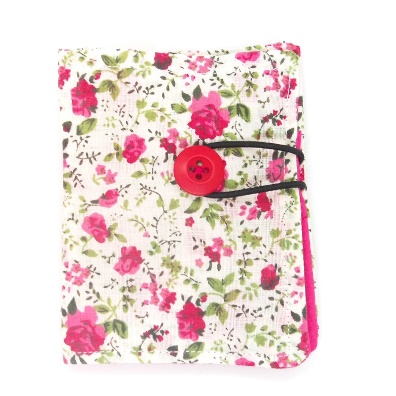 White and Pink Floral Sachet Wallet