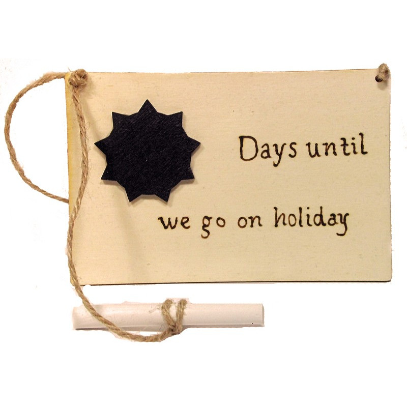 Holiday Countdown  Plaque & Chalk