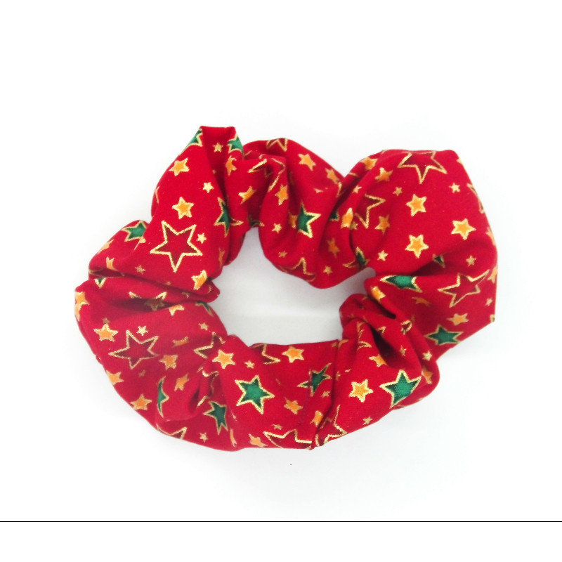 Christmas Red Stars Scrunchie