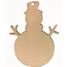 Personalised Wooden Snowman Christmas Decoration