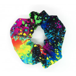 Rainbow Splat Scrunchie