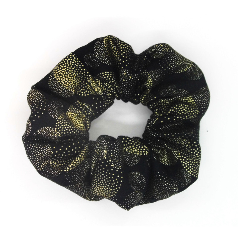 Black and Gold Scrunchie