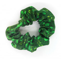 Green Shamrock Scrunchie