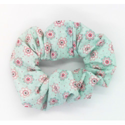 Mint Flower Scrunchie