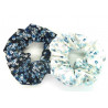 Set of 2 blue floral scrunchies