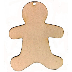 Personalised Wooden Gingerbread Man Christmas Decoration