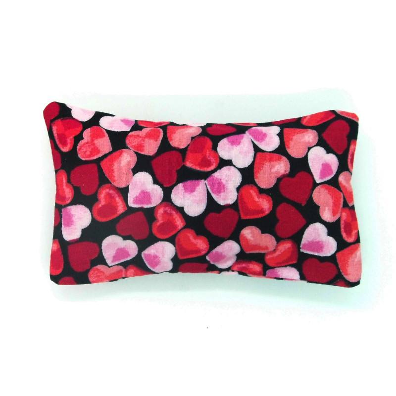 Loving Dream Pillow - Black and Pink Hearts