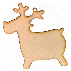 Personalised Wooden Reindeer Christmas Decoration