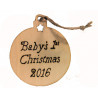Personalised Bauble - Baby's First Christmas.
