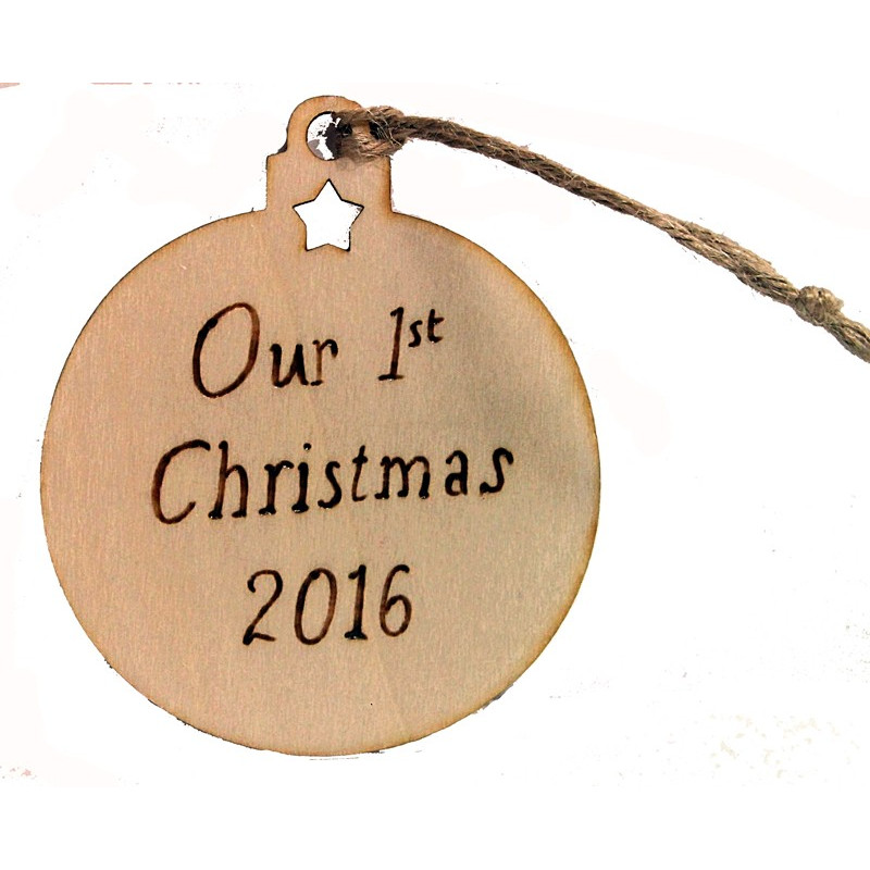 Personalised Bauble - Our First Christmas.