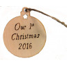 Personalised Bauble - Our First Christmas.