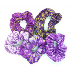 Set of 5 Purple Scrunchies