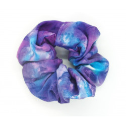 Purple & Blue Batik Scrunchie