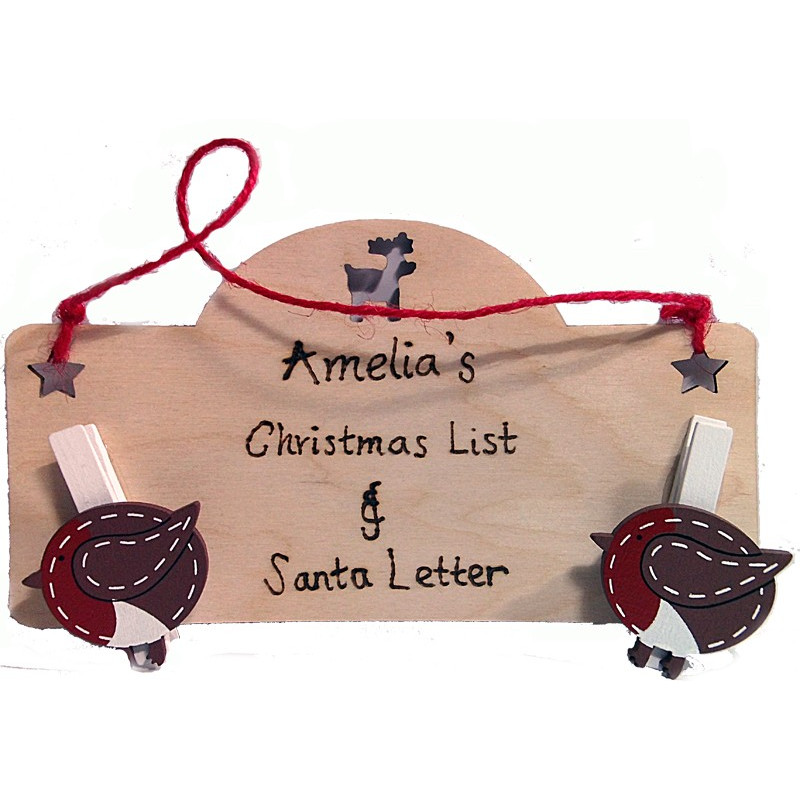 Personalised Christmas List Plaque