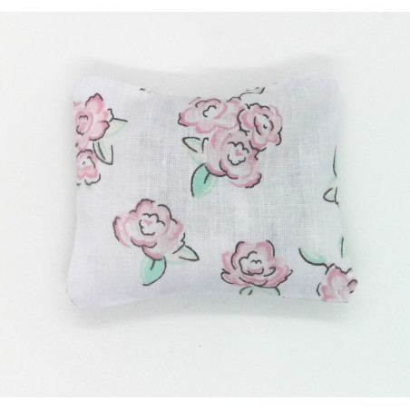Mini Lavender Pillow - White and Pink Rose