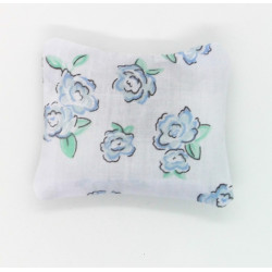 Mini Lavender Pillow - White and Blue Rose