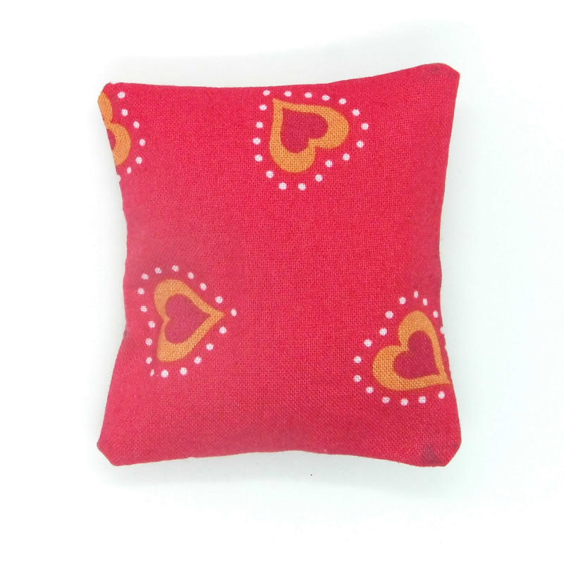 Mini Lavender Pillow - Red Hearts