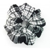 Black and White Tartan Mega Scrunchie