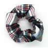 White, Green, Blue, Red and Yellow Tartan Scrunchie