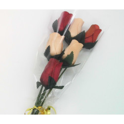 Wooden Rose Bouquet - Terracotta & Peach