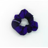 Purple, Black and White Tartan Mini Scrunchie