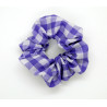 Lilac Gingham Mini Scrunchie