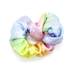 Light Pastel Rainbow Sparkle Mini Scrunchie