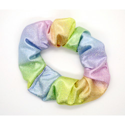 Light Pastel Rainbow Sparkle Scrunchie