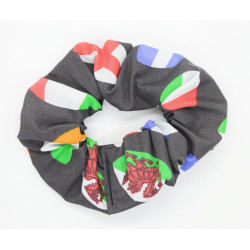 Rugby Nations Flag Scrunchie
