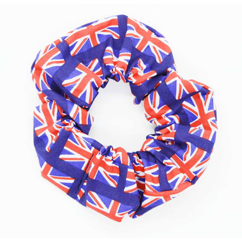 Blue Union Jack Scrunchie