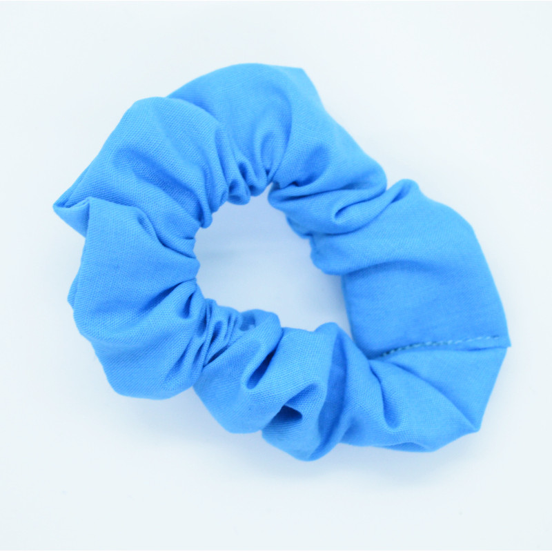 Plain Turquoise Mini Scrunchie