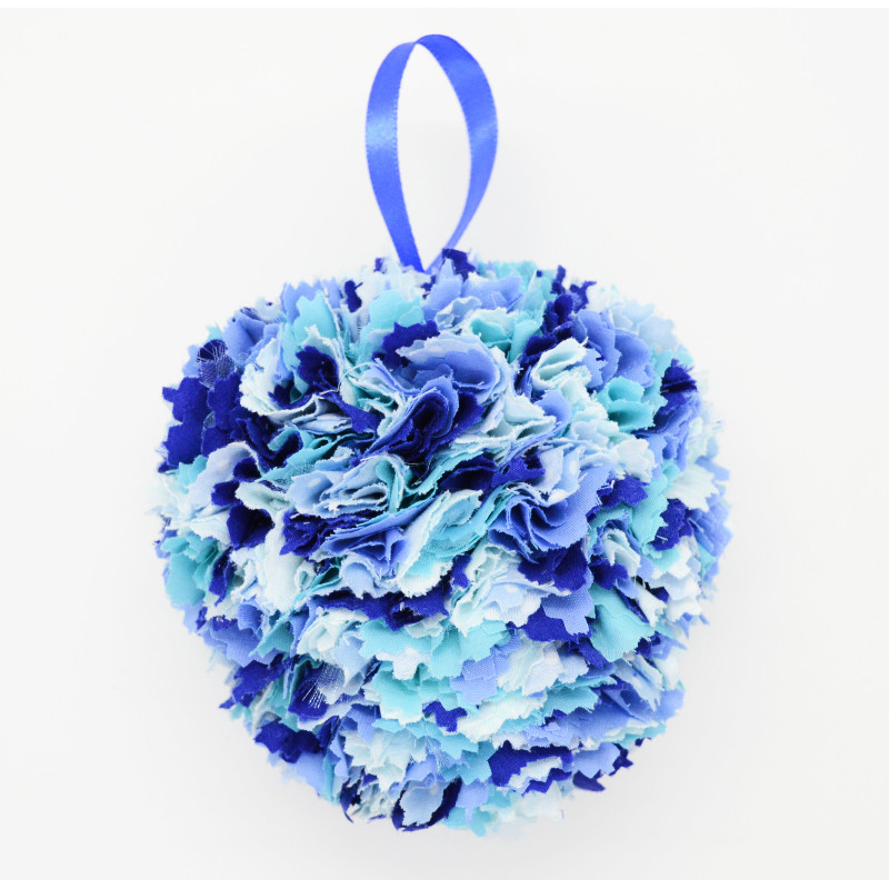 Blue Fabric Heart Decoration
