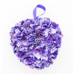 Purple Fabric Heart Decoration