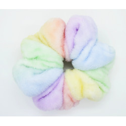 Rainbow Fleece Mega Scrunchie