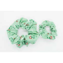 Mint Floral Mother And Daughter Matching Scrunchie Set