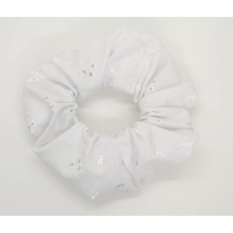 White Broderie Anglaise Scrunchie