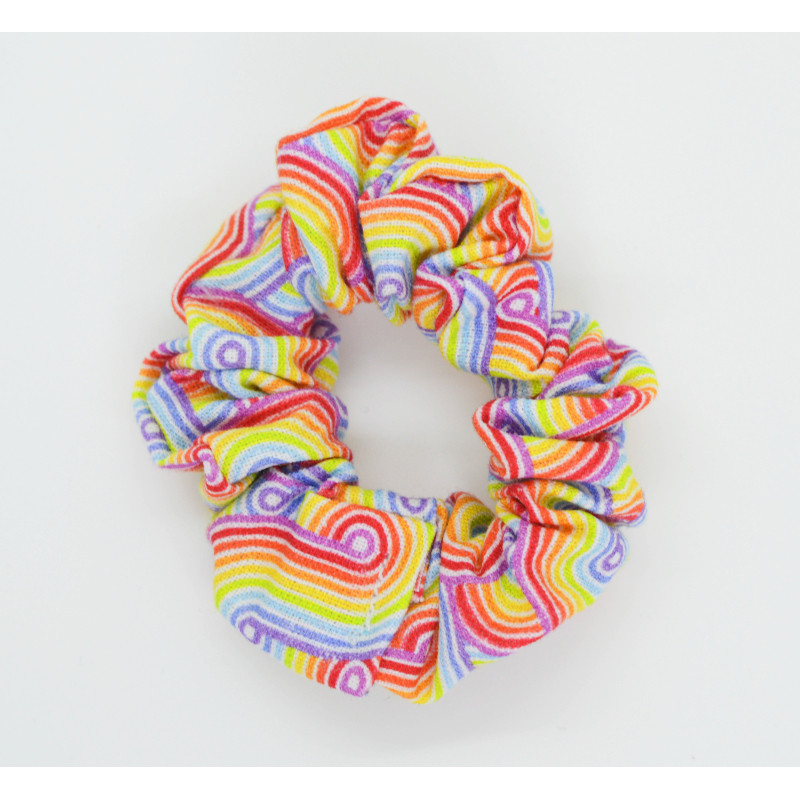 Rainbow Swirl Mini Scrunchie