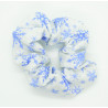 Christmas White & Blue Snowflake Scrunchie