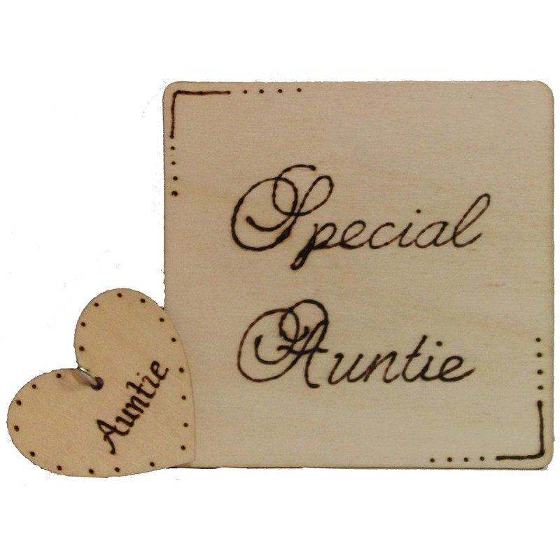 2 Piece Gift Set - Auntie Coaster & Keyring