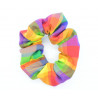 Rainbow Tartan Scrunchie