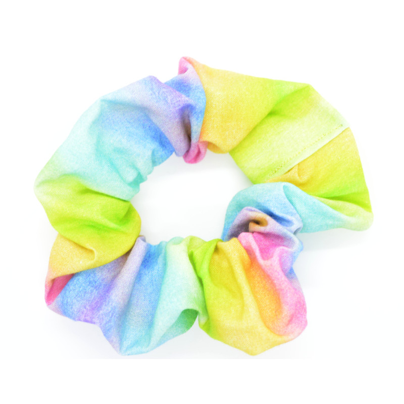 Rainbow Watercolour Scrunchie