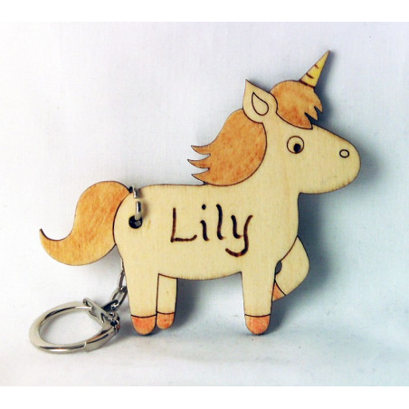 Personalised Unicorn Keyring