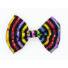 Black Rainbow Stripe Hair Bow